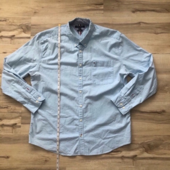 Tommy Hilfiger Blue Casual Button Down Shirt - Picture 3 of 6